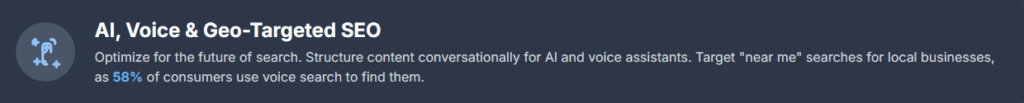 AI, Voice, and Geo-Targeted Optimization