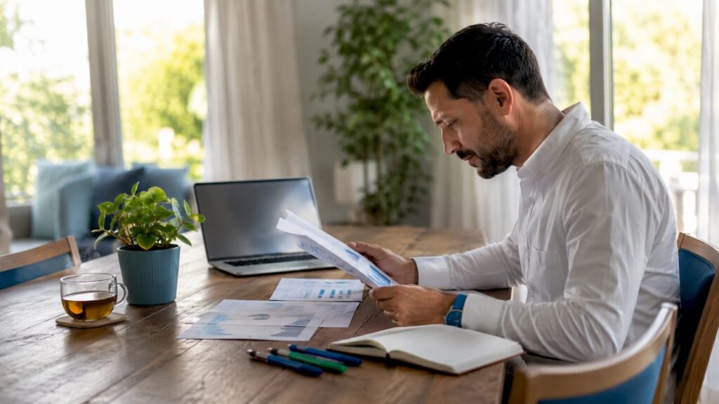 Small business owner comparing SEO tools
