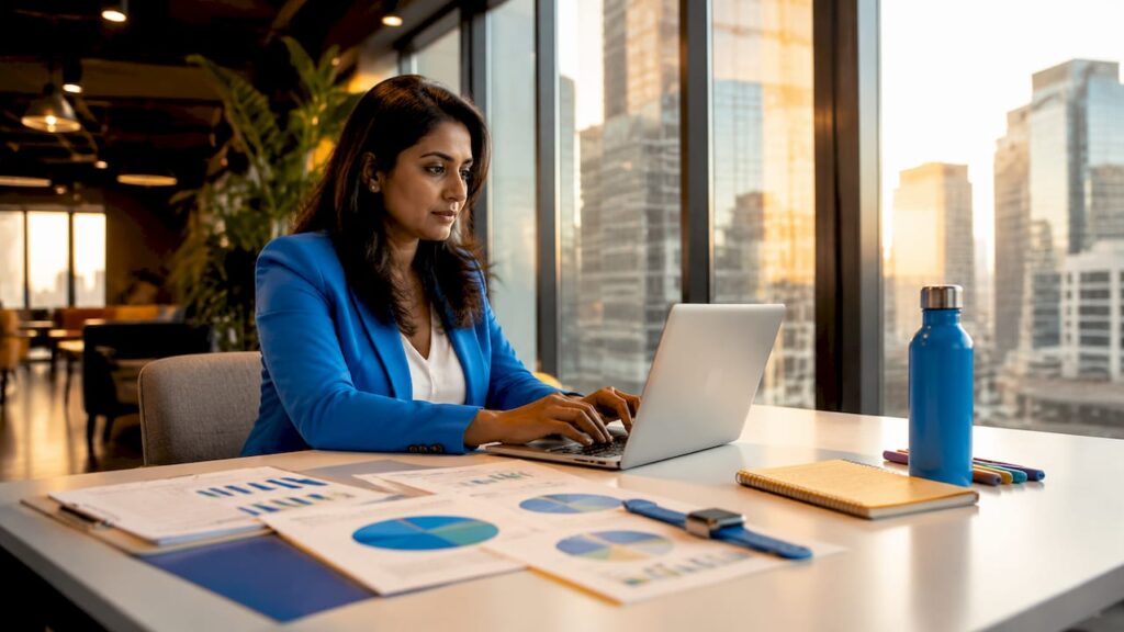 Marketing manager working on white-label SEO projects