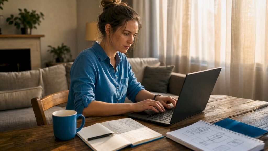 Marketing specialist optimizing on-page SEO at desk